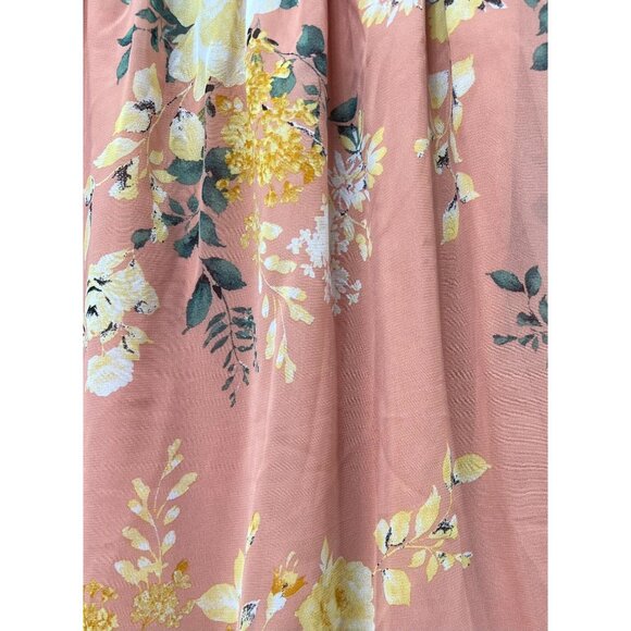 Rue 21 - Women's Summer Sleeveless High Low Hem Ruffle Floral Dress - Pink - S - Picture 16 of 16